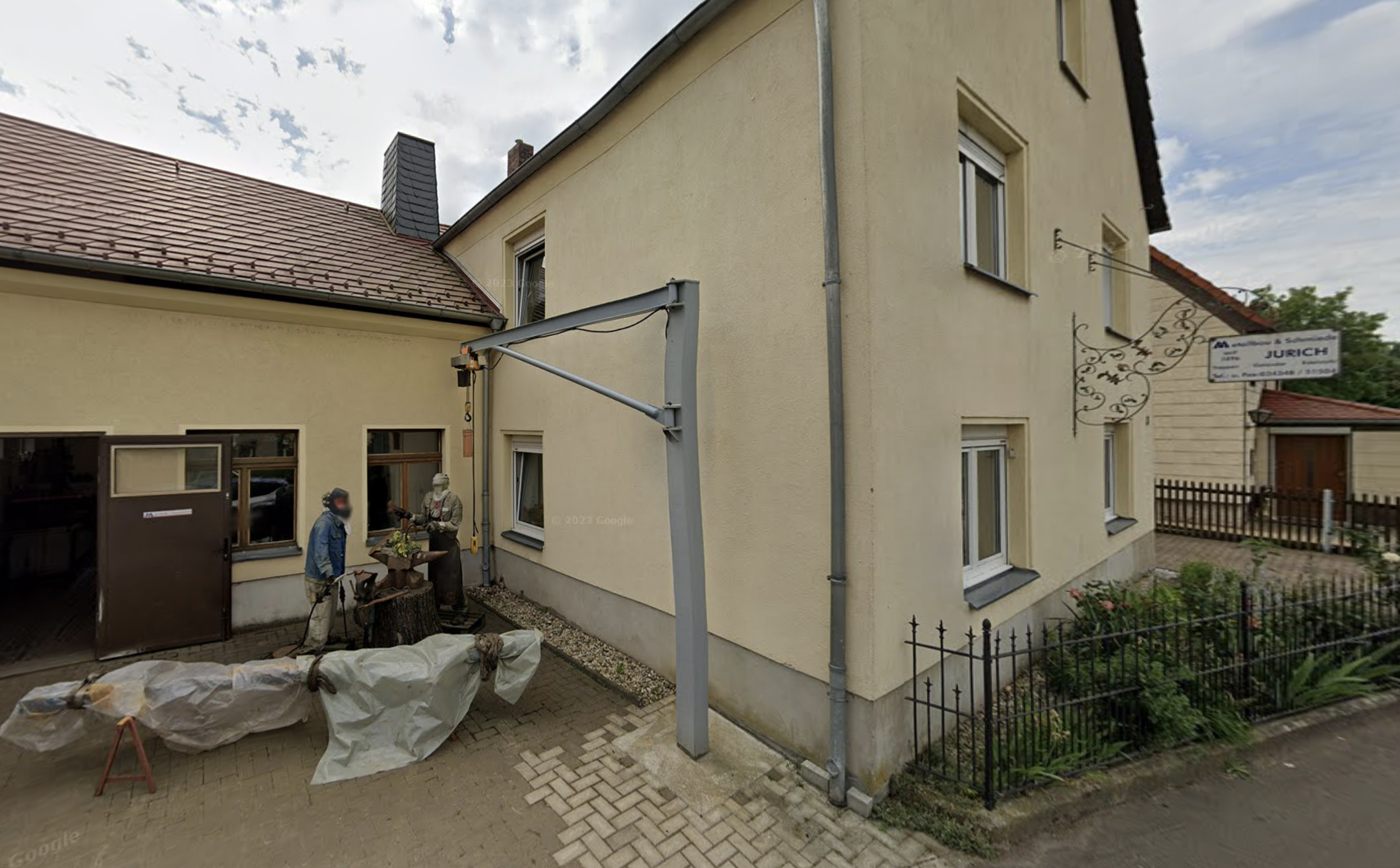 Außenansicht der Schmiede in Frohburg OT Benndorf